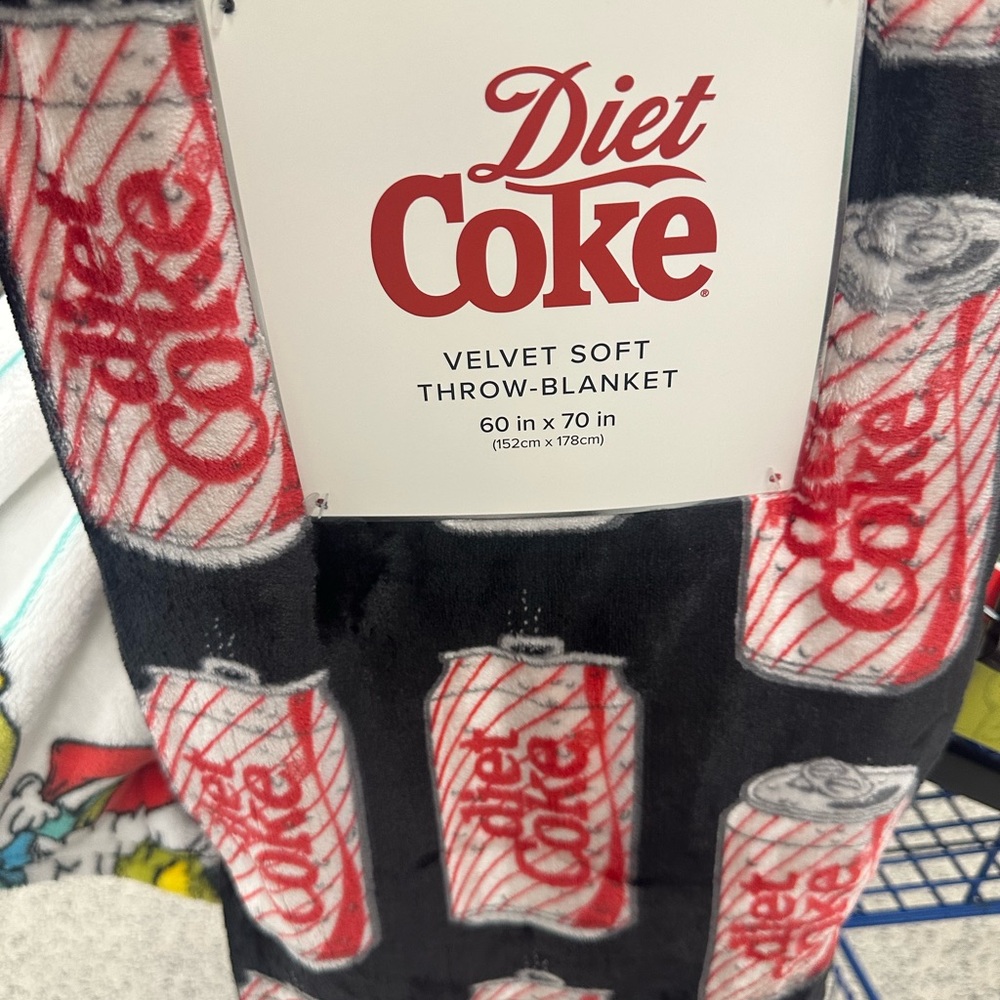 Coca Cola Velvet Soft Throw Blanket - Red, Black, White